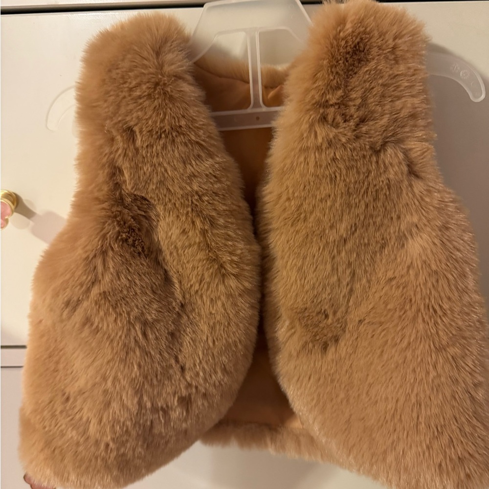 H&M Kids Faux Fur Vest in Brown